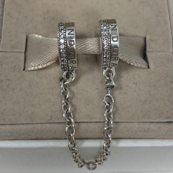 Pandora-Logo-Heart-Safety-Chain - Picture 4 of 5